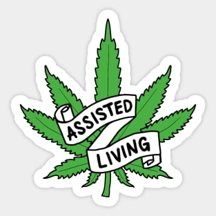 assisted weed Sticker